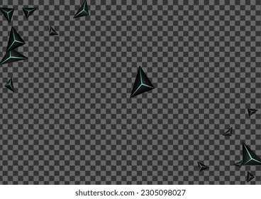 Sólo Vector transparente de fondo de la faceta. Resumen Del Prisma Oscuro. Tarjeta de espacio triangular. Ilustración Del Futuro De La Neón Azul.