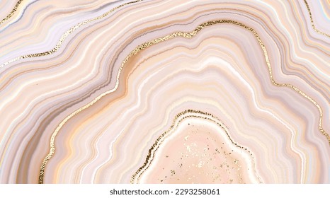 Onyx Edelstein Hintergrund-Printdesign mit natürlicher mineralischer Textur und Goldspat.