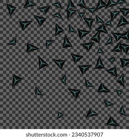 Onyx Prism Background Transparent Vector. Dark Triangular Cool. Polygon Luxury Backdrop. Obsidian Glossy Card.