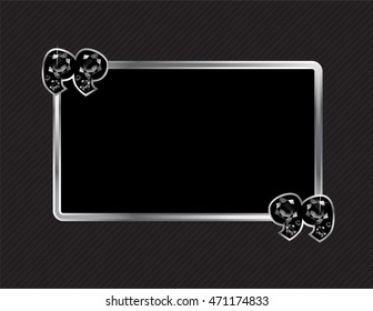 Onyx Stone Quotes on Silver Metal Speech Bubble over Pinstripe Background. Vector EPS-10 file, transparency used. 