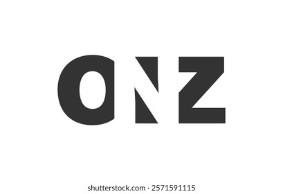 ONZ logo design. Initial letter O N Z bold font style for tech startups, consulting, corporate branding. Creative company name, headlines typography identity, trendy logotype. Vector illustration.