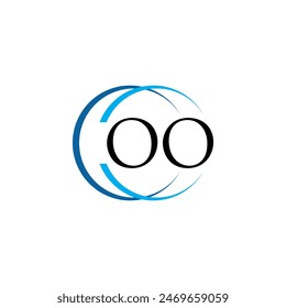 OO abstract minimalist logo design. OO minimalist unique modern flat abstract letter logo design.

