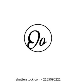 OO circle feminine concept initial logo best for beauty and fashion