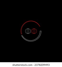 OO creative modern letters logo design template