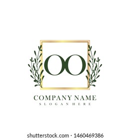 OO Initial beauty floral logo template OO Initial beauty floral logo template