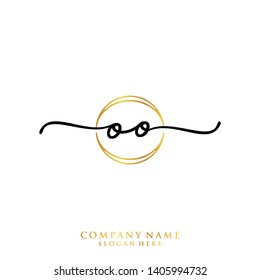OO Initial handwriting logo template