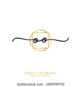 OO Initial handwriting logo template