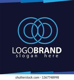 OO Initial Letter line connect Logo Vector Template