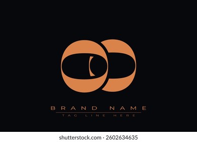 OO initial letter logo design. Letter O and O luxury alphabet letter logo icon template