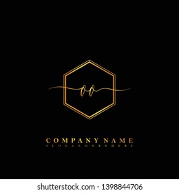 OO Initial luxury handwriting logo vector