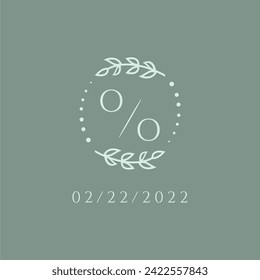 OO initial modern monogram wedding with creative circle line