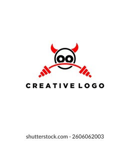 OO initial monogram for fitnes or gym logo with devil style design