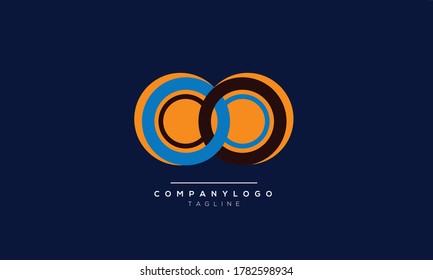 OO initials monogram letter text alphabet logo