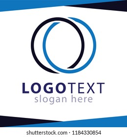 OO Letter Line Logo Element