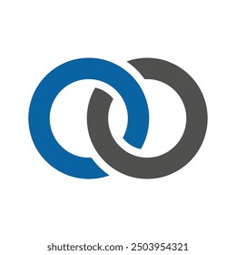 oo letter link logo template