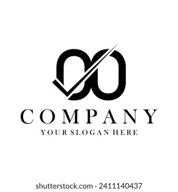 OO Letter Logo Design Template Vector. Creative initials letter OO logo concept.