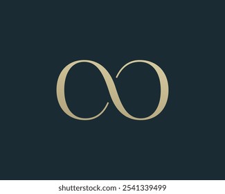 OO letter logo icon design. Infinity loop symbol. Classic style luxury initials monogram.