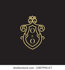 OO line vintage initial logo in high quality professional design that will print well across any print media