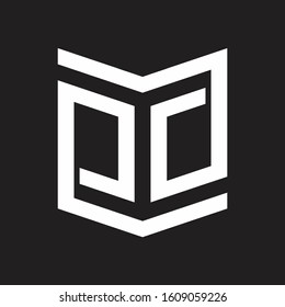OO Logo Emblem Monogram With Shield Style Design Template Isolated On Black Background