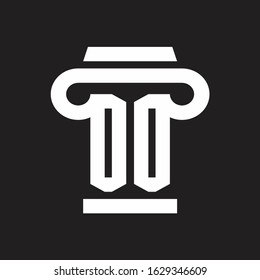 OO Logo monogram with pillar style design template