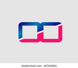 OO Logo. Vector Graphic Branding Letter Element
