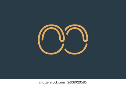 OO Minimalistic Line Art Logo Design with Abstract Lettering. Abstract minimalistic logo design featuring a sleek line art style.