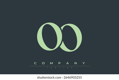 OO Modern Initials Logo Design. Branding logo with stylized initials showcasing bold design and modern aesthetic. Ideal for professional business branding or creative projects focusing on minimalistic