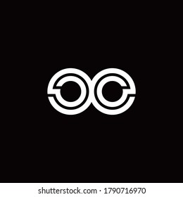 Logo de monograma OO con plantilla de diseño de línea abstracta