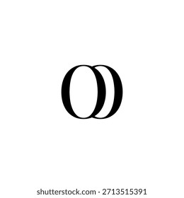 OO Negative Space Monogram Logo – Modern Minimal Lettermark Design