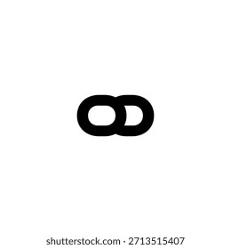 Logotipo De Monograma De Espaço Negativo OO - Design Mínimo Moderno Lettermark