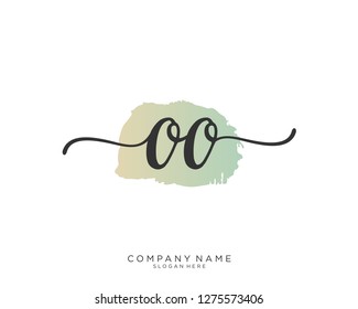 OO O O Initial handwriting logo template