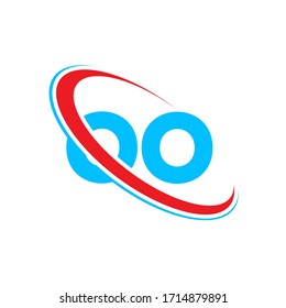 Diseño del logotipo de la carta. logo de oo
