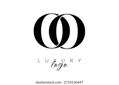 OO Serif Letter Monogram Typography Logo for Elegant Premium Branding Identity