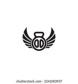 OO simple fitness gym concept in high quality professional design that will print well across any print media