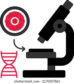 oocytes for genetic defects Vector Icon Design, In Vitro Fertilization Symbol, Pregnancy and obstetrician Sign, test tube baby procedure stock illustration, Preimplantation genetic diagnosis Concept