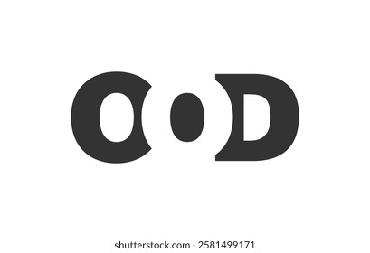 OOD logo design. Initial letter O O D bold font style for tech startups, consulting, corporate branding. Creative company name, headlines typography identity, trendy logotype. Vector illustration.