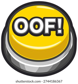 oof button cartoon sticker illustration