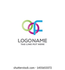 oof letter logo design template