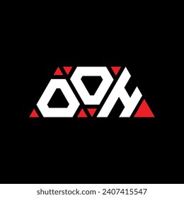 OOH triangle letter logo design with triangle shape. OOH triangle logo design monogram. OOH triangle vector logo template with red color. OOH triangular logo Simple, Elegant, and Luxurious design.