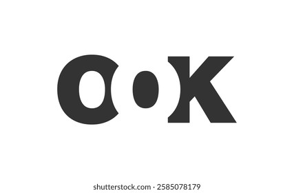 OOK logo design. Initial letter O O K bold font style for tech startups, consulting, corporate branding. Creative company name, headlines typography identity, trendy logotype. Vector illustration.