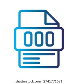 OOO Gradient Color Icon Minimal gradient icon indicating out of office status and temporary unavailability.