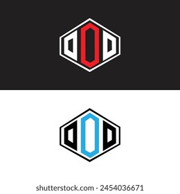 OOO letter logo design in six style. OOO polygon, circle, triangle, hexagon, flat and simple style with black and white color variation letter logo set in one artboard. OOO minimalist and classic logo