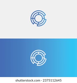 O,OO, O logo,circles, digital o  vector abstract monogram template