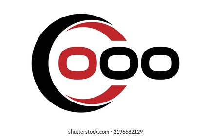 Ooo Threeletter Circle Iconic Logo Design Stock Vector (royalty Free 