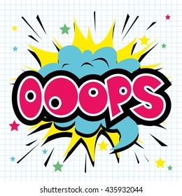 ooops! - Comic Speech Bubble, Cartoon