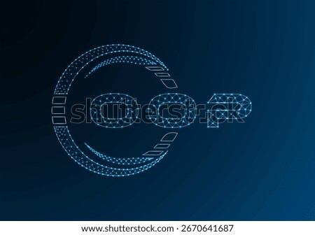 OOP low poly letter logo vector design. OOP lower poly logo design. Low poly logo.