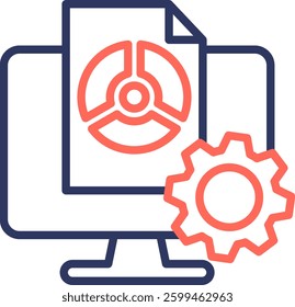 Oop Principles Icon Line Color Vector Illustration