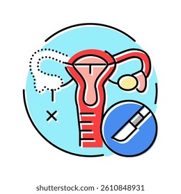 oophorectomy surgery hospital color icon vector. oophorectomy surgery hospital sign. isolated symbol illustration