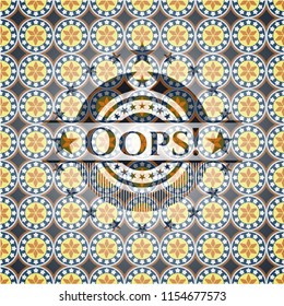 Oops! arabesque emblem. arabic decoration.