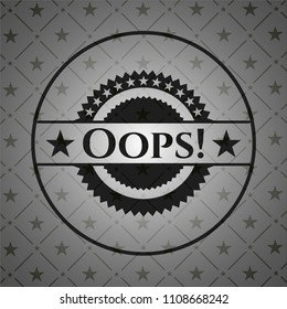 Oops! black emblem. Vintage.